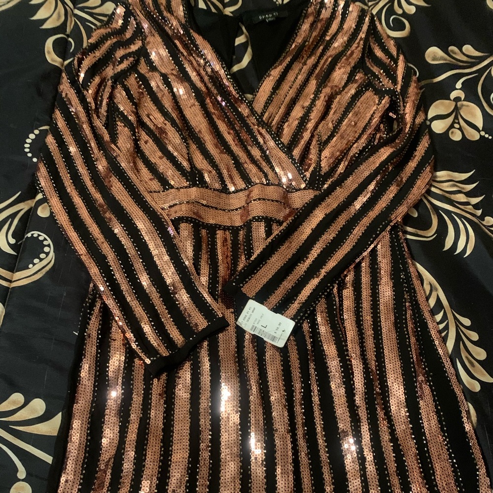 Glitter semi mini dress club wear